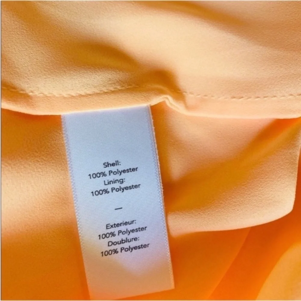 Elizabeth and James Orange V Neckline Strappy Babydoll Dress SZ 4 - Picture 5 of 5